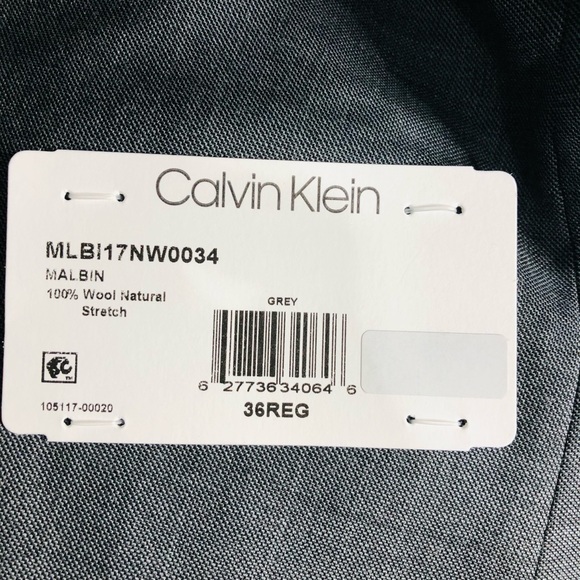 New Calvin Klein Grey Sharkskin Sport Coat - 36 R - Picture 3 of 4